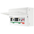 British General Fortress 8-Module 8-Way Part-Populated High Integrity Dual RCD Consumer Unit with SPD