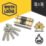 Smith & Locke Fire Rated 3 Star Diamond Double Cylinder Lock 35-35 (70mm) Polished Brass