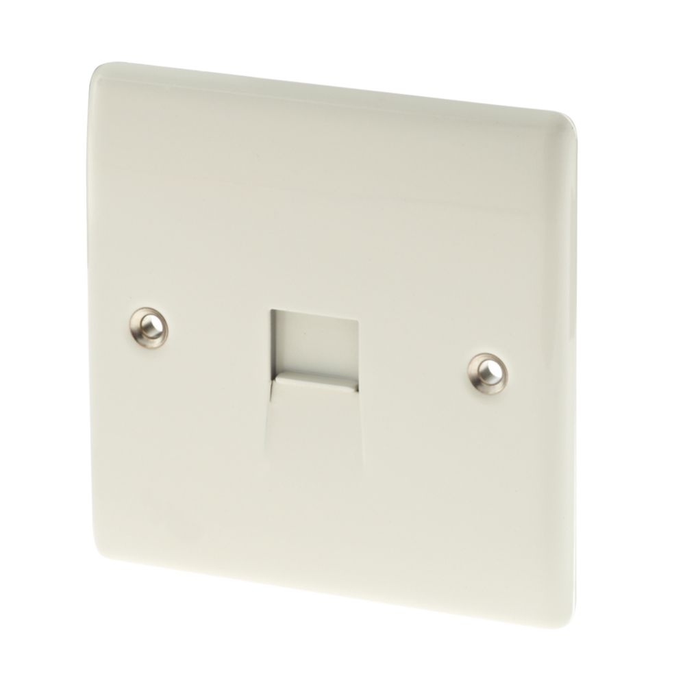 British General  1-Gang Slave Telephone Socket Cream