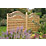 Forest Prague  Lattice Curved Top Fence Panels Natural Timber 6' x 6' Pack of 4