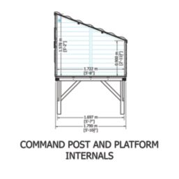 Shire Command Post 6' x 6' (Nominal) Shiplap T&G Timber Playhouse