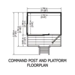 Shire Command Post 6' x 6' (Nominal) Shiplap T&G Timber Playhouse