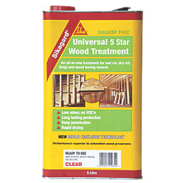 Sika Sikagard Universal 5 Star Wood Treatment Clear 5Ltr