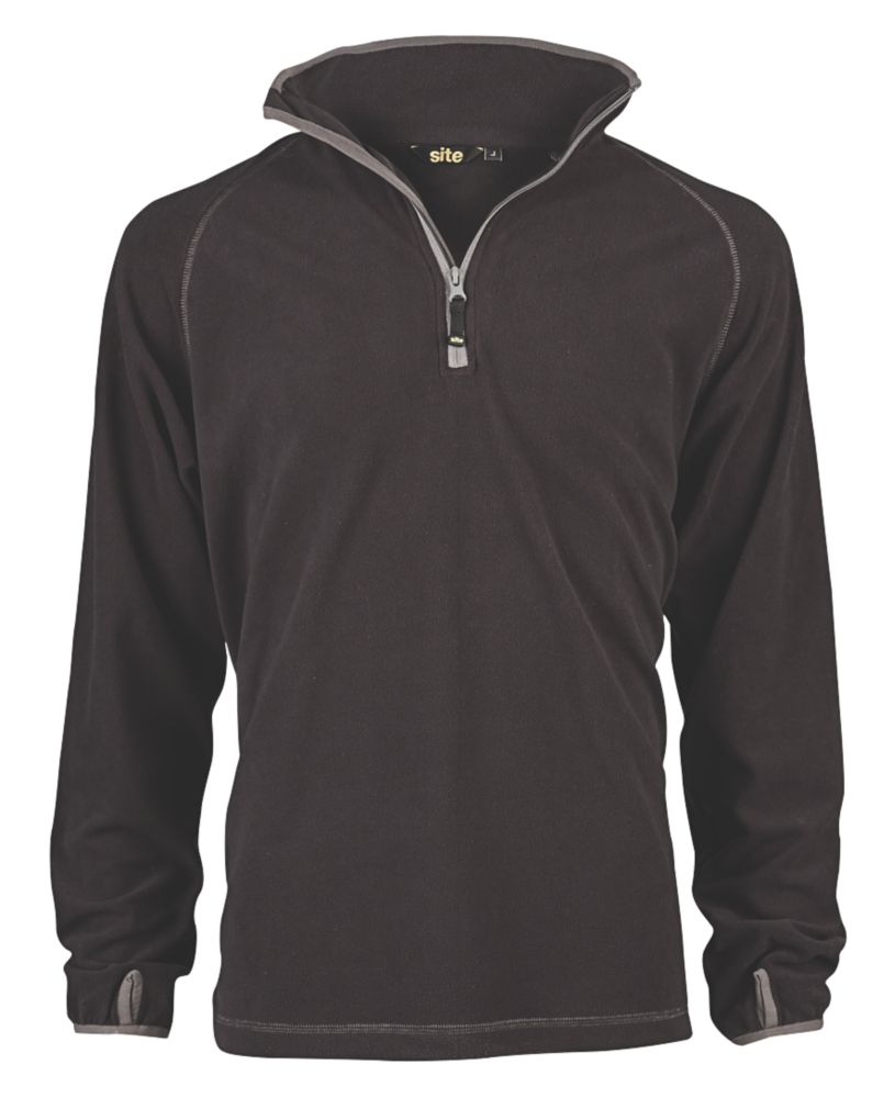 Site Beech Microfleece Pullover Black Medium 43" Chest