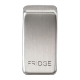 Knightsbridge 'FRIDGE' Switch Cover Brushed Chrome