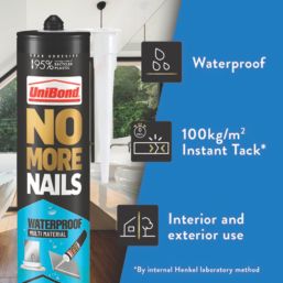 Unibond  Solvent-Free No More Nails Waterproof White 280ml