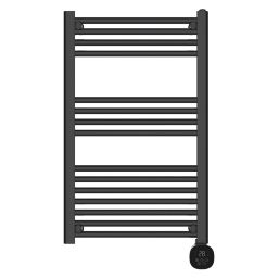 TCP  Smart Electric Towel Radiator 800mm x 500mm Black 1700BTU