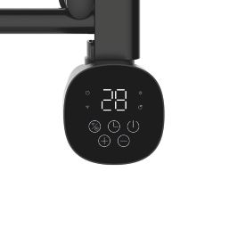 TCP 800mm x 500mm 1700BTU Black Flat Electric Towel Radiator