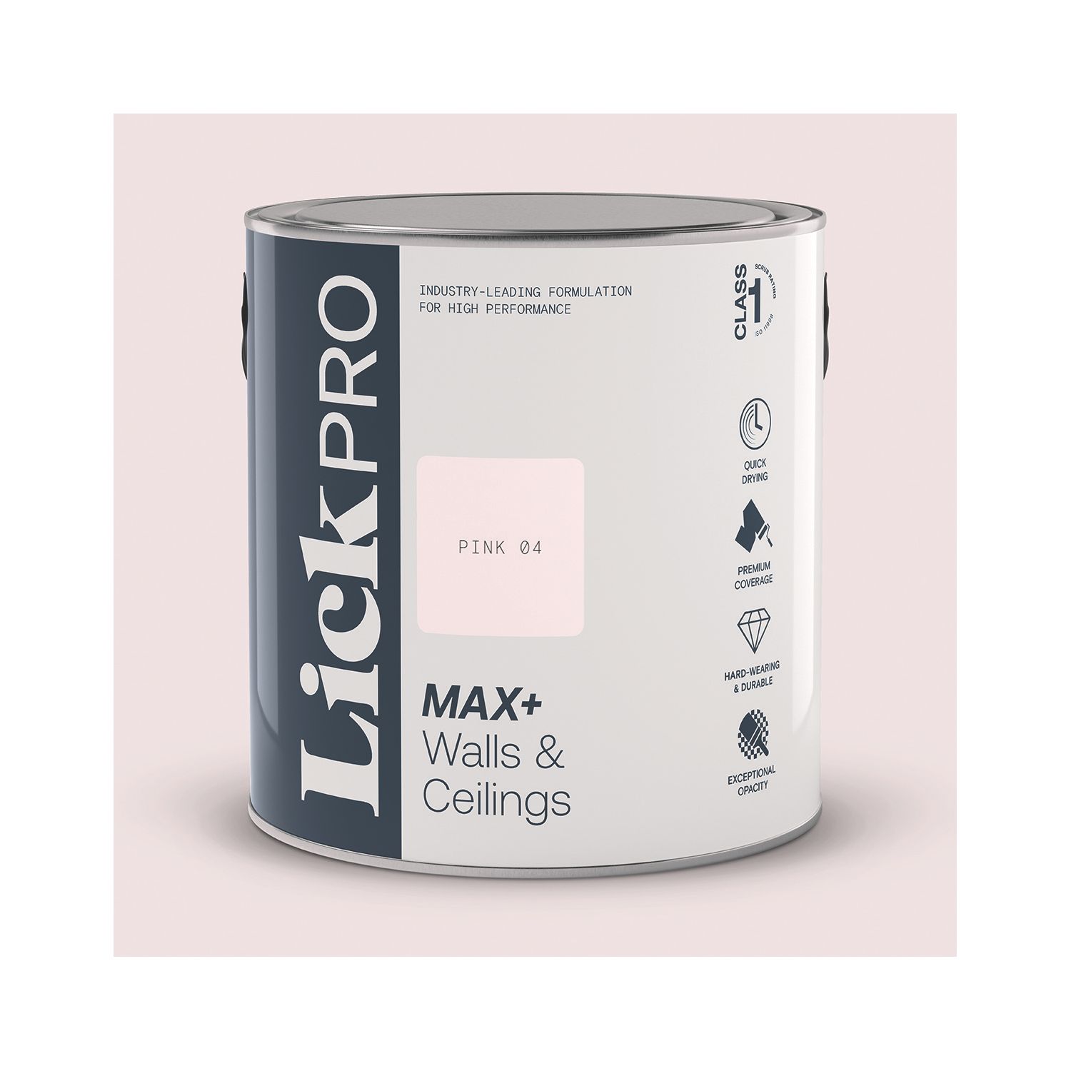 LickPro Max+ 2.5Ltr Pink 04 Eggshell Emulsion Paint (669JY)