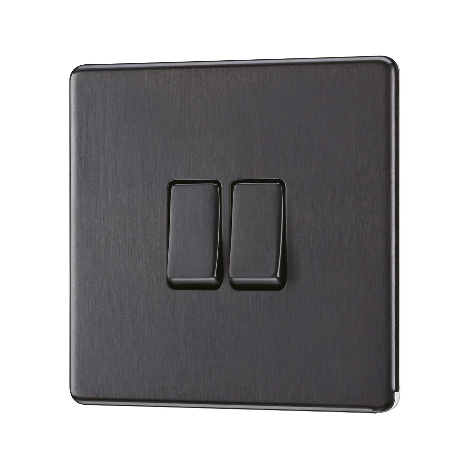 LAP 20A 16AX 2-Gang 2-Way Light Switch Slate Grey (669KJ)