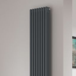 Reina 1800mm x 290mm 3449BTU Anthracite Vertical 3 Column Radiator