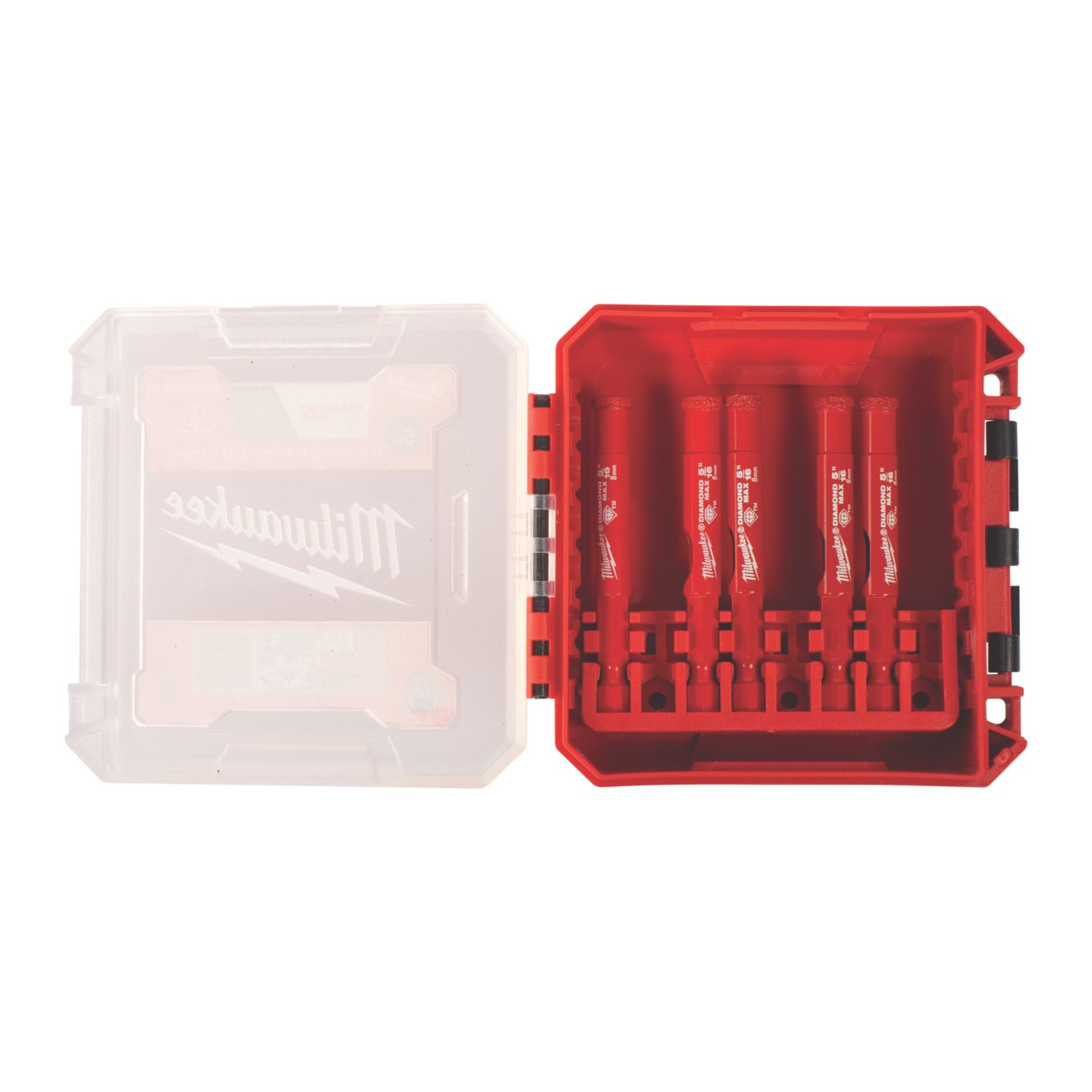 Milwaukee Hex Shank Tile & Glass Diamond Max Drill Set 8mm x 50mm 5 Piece Set (669LX)