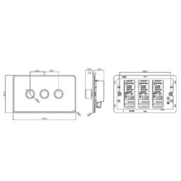 Knightsbridge  3-Gang 2-Way LED Intelligent Dimmer Switch  Smoked Bronze