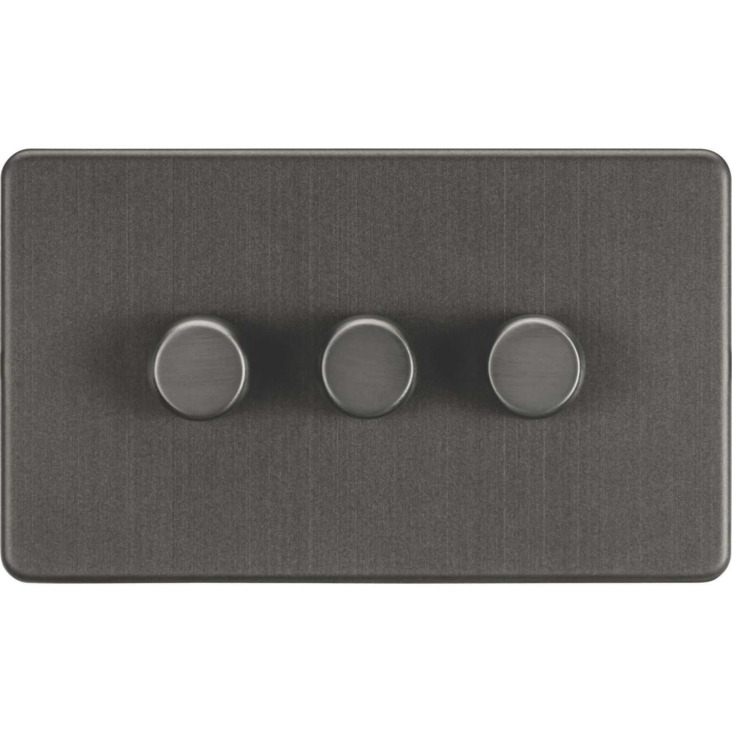 Knightsbridge 3-Gang 2-Way LED Intelligent Dimmer Switch Smoked Bronze (669PX)