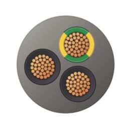 Time 3-Core YY Grey 0.75mm²  Unscreened Control Cable 1m Coil