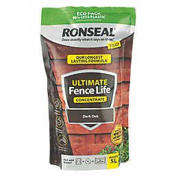 Ronseal Ultimate Fence Life Concentrate Treatment Dark Oak 5L from 950ml