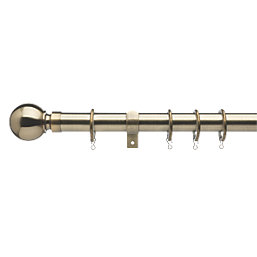 Universal Metal Extendable Curtain Pole Antique Brass 25/28mm x 1.2-2m