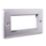 LAP  4-Module Modular Faceplate Brushed Stainless Steel