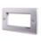 LAP  4-Module Modular Faceplate Brushed Stainless Steel