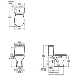 Armitage Shanks Sandringham 21 Close-Coupled WC Pack Dual-Flush 6Ltr