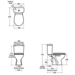 Armitage Shanks Sandringham 21  Close-Coupled WC Pack Dual-Flush 6Ltr