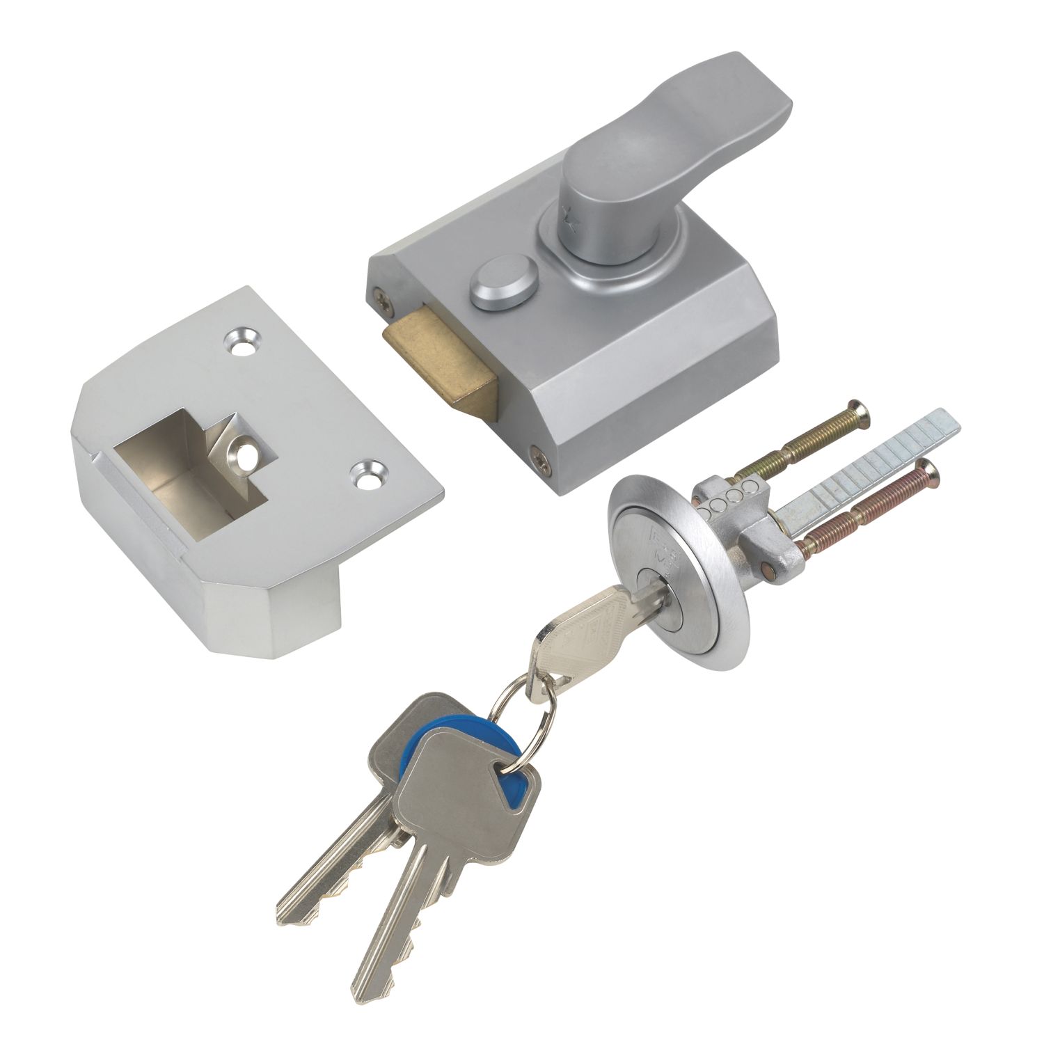 Smith & Locke Traditional Night Latch Satin Chrome 40mm Backset (6707T)