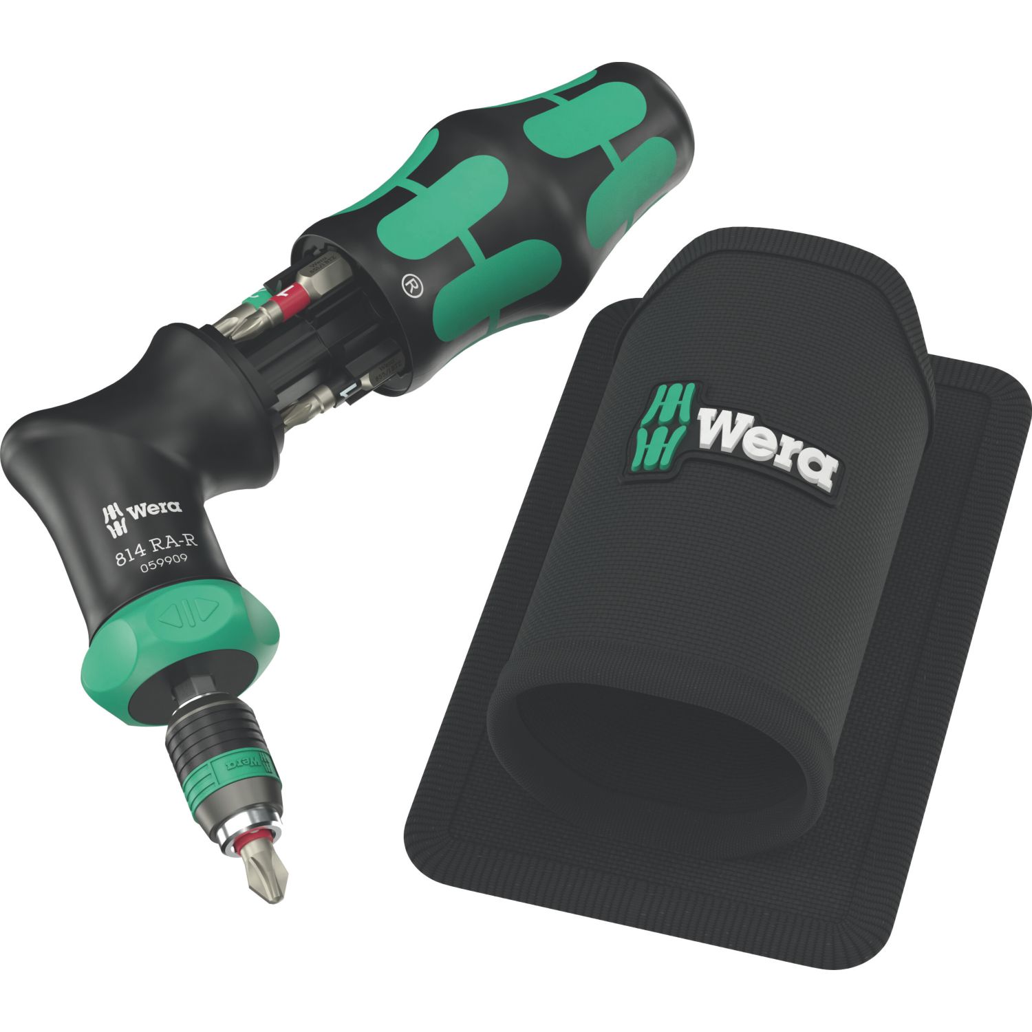 Wera Kraftform Kompakt Pistol RA-R 1 Interchangeable Ratchet Screwdriver Set 7 Pieces (670AY)