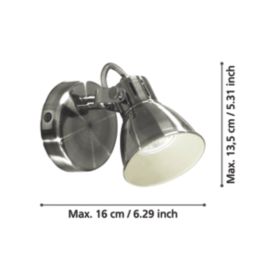 Eglo Seras LED 1-Light Spotlight Antique Nickel/Cream 2.8W 250lm