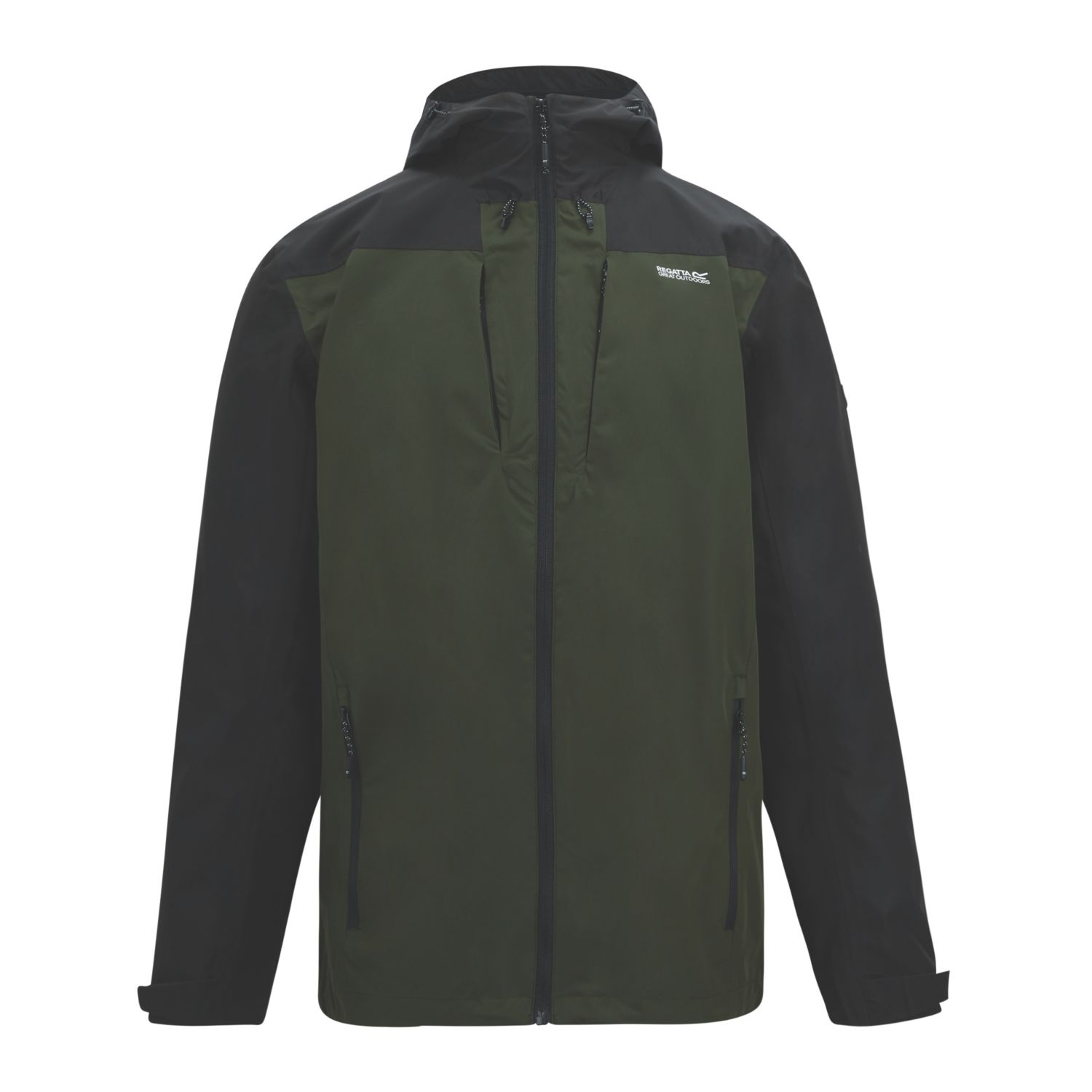 Regatta Calderdale Waterproof Jacket Dark Khaki / Black 3X Large Size 58.6" Chest (670EM)