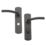 Designer Levers Goodrich Fire Rated Lever Bathroom Door Handle Pair Matt Black