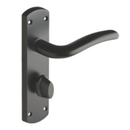 Designer Levers Goodrich Fire Rated Lever Bathroom Door Handle Pair Matt Black