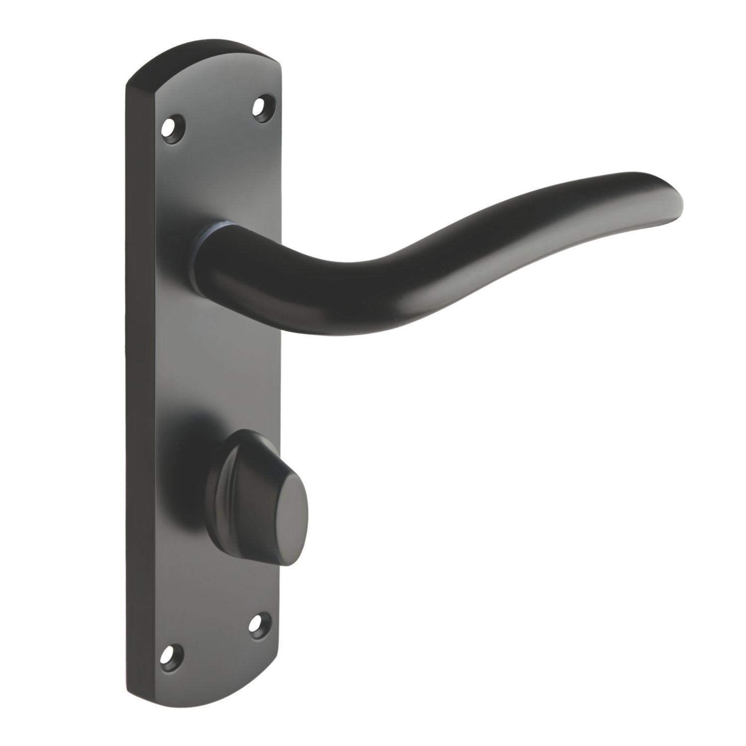 Designer Levers Goodrich Fire Rated Lever Bathroom Door Handle Pair Matt Black (670KK)