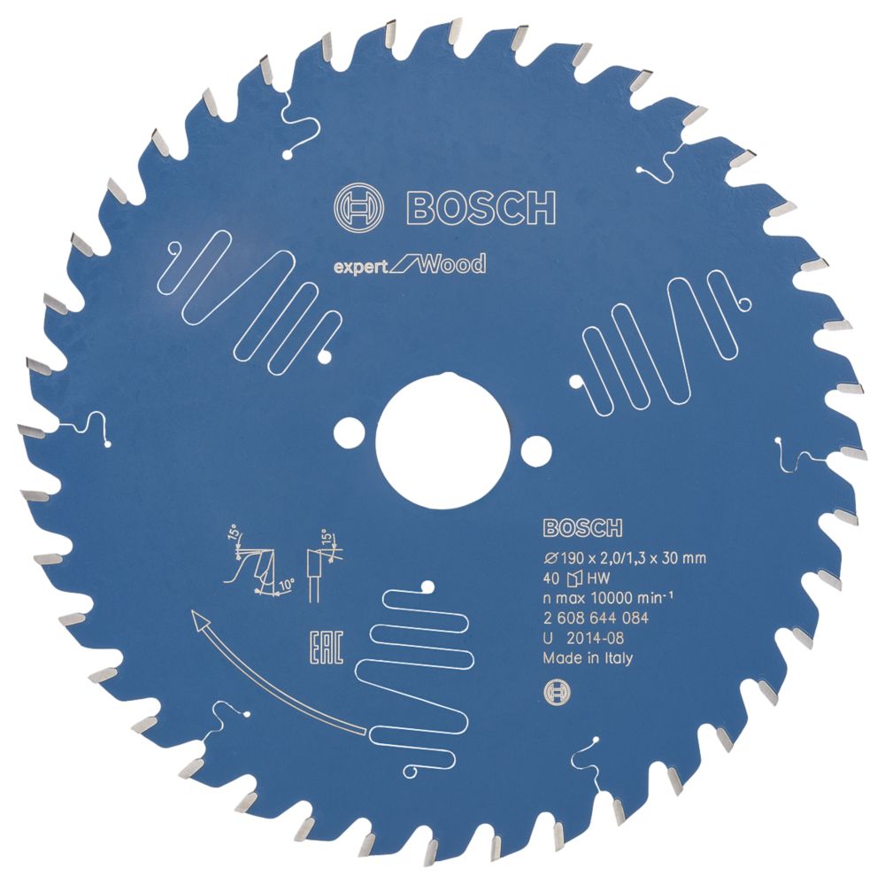 Bosch Expert Wood Circular Saw Blade 190mm x 30mm 40T Screwfix