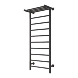 Reina 1190mm x 500mm 563BTU Black Flat Electric Towel Radiator