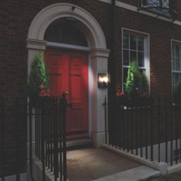 Luceco  Outdoor LED Flush-Mounted Decorative Wall Lantern Black 7W 810lm