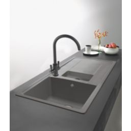 Franke Titan 1.5 Bowl Composite Kitchen Sink Urban Grey Reversible 970mm x 500mm