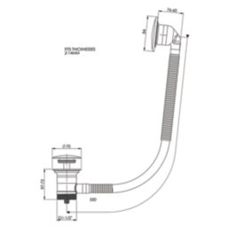 Top-Fix Bath Waste & Overflow Brushed Brass