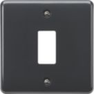 Knightsbridge Part M 1-Module Grid Faceplate Anthracite