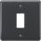 Knightsbridge Part M 1-Module Grid Faceplate Anthracite