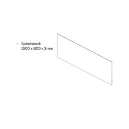 Mariz  White Marble Splashback 600mm x 1500mm x 3mm