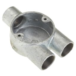 Deta 3 Way 25mm Y Conduit Box Galvanised