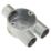 Deta 3 Way 25mm Y Conduit Box Galvanised
