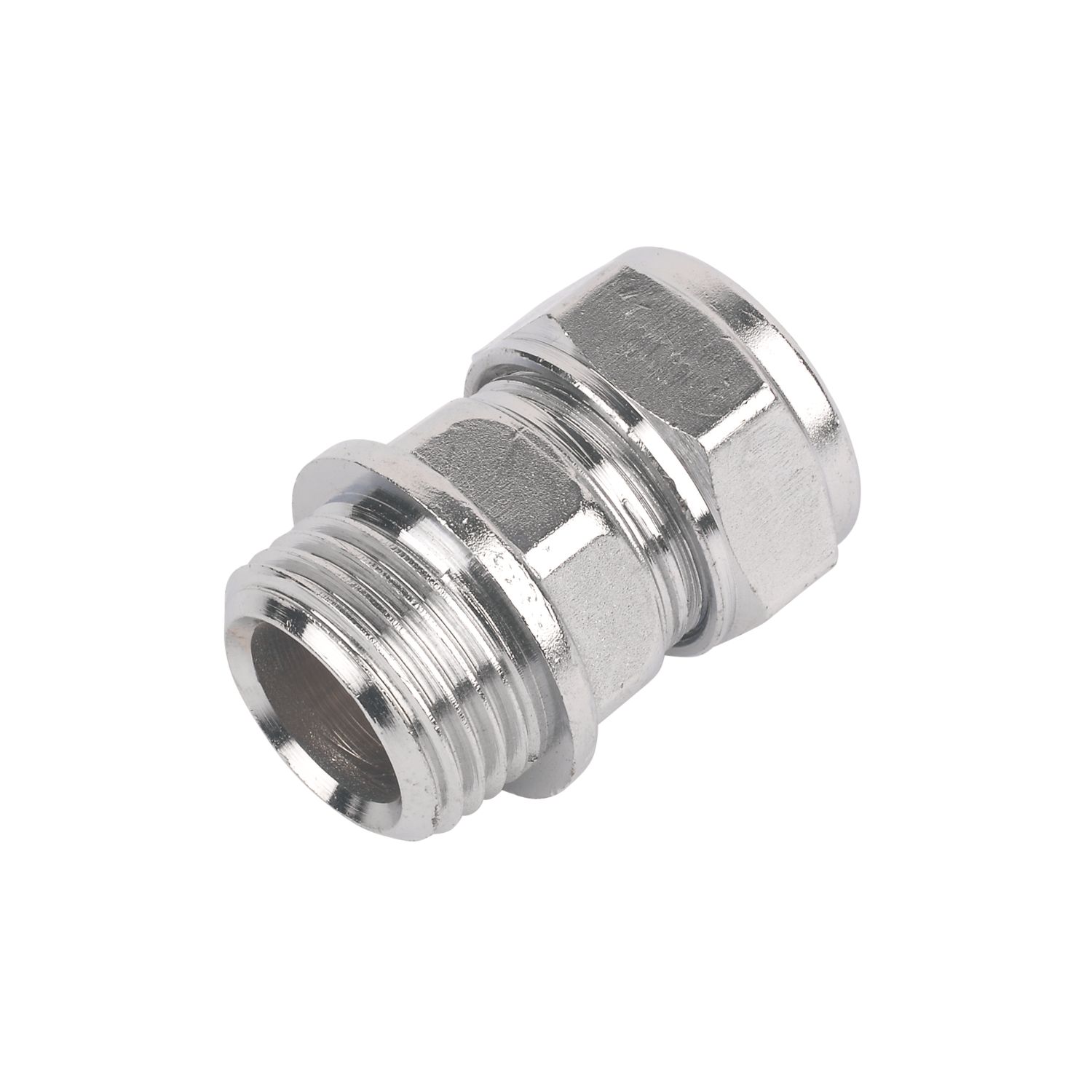 Flomasta Brass Compression Adapting Male Coupler 15mm x 1/2" (67110)