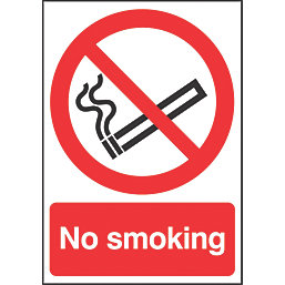 "No Smoking" Sign 210mm x 148mm