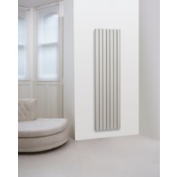 Glow 1800mm x 485mm 5642BTU Matt Chrome Vertical Designer Radiator