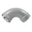 FloPlast  Push-Fit 90° Double Socket Bend Grey 105-110mm