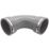 FloPlast  Push-Fit 90° Double Socket Bend Grey 105-110mm