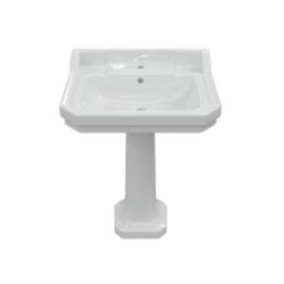 Traditional Basin with Pedestal 1 Tap Hole 600mm