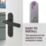 Cooke & Lewis Damgan WC Lever on Backplate Door Handles Pair Matt Black