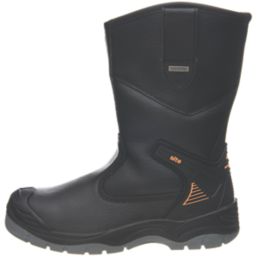 Site Hydroguard Size 9  Black Water-Resistant Steel Toe Cap Safety Rigger Boots